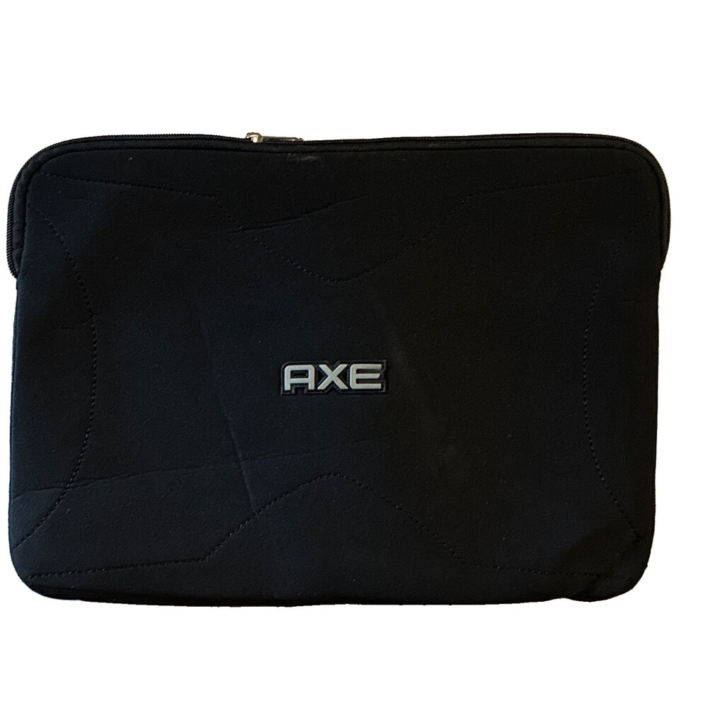 AXE Black Neoprene Padded Laptop Sleeve Case with Zipper Closure Universal